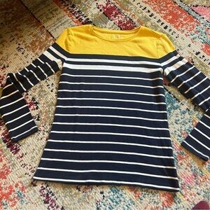 AUTHENTIC TALBOTS TEE- STRIPE womens size SP